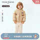 Teenie Weenie Kids小熊童裝冬季男女寶三防蓬蓬熊耳連帽厚羽絨服 米色 110 cm