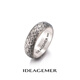 IDEAGEMER原創(chuàng  )手工不規則錘紋肌理925銀戒指男士復古高級感原創(chuàng  )設計指環(huán) 錘紋戒指-19號