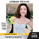 UR【鐘楚曦同款】2025夏季新款女裝波嬉風(fēng)蕾絲條連衣裙UYL750037 藍色條紋 L