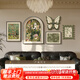 致匠心法式中古風(fēng)客廳裝飾畫(huà)齋浦爾花園沙發(fā)背景墻掛畫(huà)復古藝術(shù)組合壁畫(huà) A款-法式風(fēng)景 中套(黑色指針+左3左5為UV精雕) 格調黑【鋁合金框+優(yōu)質(zhì)油畫(huà)布】