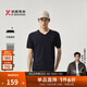 勁霸男裝簡約休閑時尚V領(lǐng)夏季短袖t恤男|VTTT2634 深蘭 L