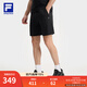 FILA 斐樂(lè )官方男士針織短褲2025秋季新款跑步健身運動(dòng)基礎五分褲 深黑-BK L 175/84A/L