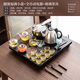 莊子然茶具整套燒水壺一體全自動(dòng)茶盤(pán)紫砂茶具套裝家用辦公功夫小號(hào)茶具 【黑色整套】茶盤(pán)50cm+玻璃茶具