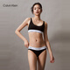 Calvin Klein內(nèi)衣【七夕禮物摩登引力帶】女ck無鋼圈輕運動背心式文胸QF7586AD UB1-太空黑 M