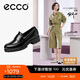愛(ài)步（ECCO）樂(lè )福鞋女 經(jīng)典厚底百搭英倫風(fēng)皮鞋 摩登女鞋490013 黑色37