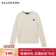 E·LAND KIDS衣戀男女童針織衫25年春季新品刺繡絞花圓領(lǐng)毛衣 Ivory象牙白/39 170 cm
