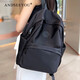 ANDSEEYOU戶(hù)外休閑女神節旅游雙肩包女2026新款防水輕便百搭通勤背包電腦包 黑色