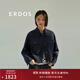 ERDOS 棉麻混紡牛仔褂箱型短款休閑寬松落肩減齡女短外套 經(jīng)典藍(lán) 165/84A/M