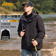 吉普（JEEP）【三合一沖鋒衣】可拆卸抓絨內膽秋冬戶(hù)外登山服防風(fēng)保暖外套男裝