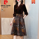 皮爾卡丹（pierre cardin）金絲絨連衣裙子女士春秋冬季2025年新款媽媽小個(gè)子氣質(zhì)打底中長(cháng)裙 咖啡色+腰帶《別致漂亮女神范今 L 100-110斤
