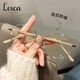LESCA LUNETIER防藍光輻射眼鏡女韓版潮復(fù)古圓臉顯瘦男文藝配近視度數(shù)素顏鏡框架