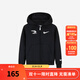 NIKE 3BRAND 耐克男童開(kāi)襟衛衣冬季新款保暖加絨兒童長(cháng)袖上衣 正黑色 【冬季加絨款】 160 /76 【建議身高152-158cm】