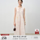 自巧小個(gè)子文藝氣質(zhì)無(wú)袖系帶連衣裙女2025夏裝新款淡人系碎花裙子 柔和粉彩 S （尺碼：3）