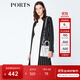 PORTS寶姿  新品商場(chǎng)同款 春季新品女裝簡(jiǎn)約中長(cháng)款條紋針織開(kāi)衫 黑/白 S M