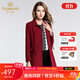 喬萬(wàn)尼秋季裝新款外套休閑氣質(zhì)直筒風(fēng)衣中長(cháng)款女士 酒紅色 L