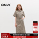 ONLY秋季時(shí)尚氣質(zhì)短袖顯瘦中長(zhǎng)款連衣裙女|124307001 E11 腰果沙色 L (170) 88A