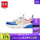 安德瑪（Under Armour）男女童跑步鞋休閑運動(dòng)鞋秋冬耐磨閃穿跑鞋2441303 白/藍 37.5碼 