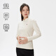 KOLON SPORT/可隆半拉鏈長(cháng)袖 女子秋冬戶(hù)外休閑徒步防曬透氣T恤內搭- LKZT4WN122-CR 米白 S (160) /84A