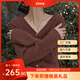 優(yōu)衣優(yōu)衣羊毛衫2025時(shí)尚百搭加厚羊毛開(kāi)衫女V領(lǐng)寬松顯瘦長(cháng)袖針織 醬紫色 TYYR142 XL TYYR142