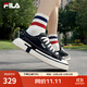 斐樂(lè )（FILA）LOOP斷層鞋男鞋帆布鞋新款休閑鞋運動(dòng)板鞋 黑-BK 41