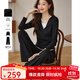 熙世界通勤戶(hù)外運動(dòng)上衣休閑闊腿褲兩件套裝女2025秋季搭配一整套 午夜黑 L