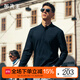 布先生立領(lǐng)長(cháng)袖t恤男2025秋季新款純色商務(wù)休閑打底衫體恤上衣男BT10292 鋼琴黑 XL (180)