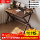 青櫨全實(shí)木折疊書(shū)桌學(xué)習桌初中高中生家用電腦桌小戶(hù)型可折疊寫(xiě)字桌子 100*55cm胡桃色-加厚桌面-100%實(shí)木 可折疊|加粗實(shí)木腿|加深寬大桌面