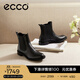 愛步（ECCO）靴子女 時(shí)尚潮流百搭冬季切爾西女靴牛皮粗跟短靴女 型塑266503 黑色26650301001 39