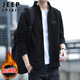 JEEP SPIRIT吉普外套男開(kāi)衫衛衣男裝秋冬季男士長(cháng)袖寬松休閑潮牌搖粒絨衣服