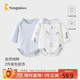 童泰（TONGTAI）嬰兒包屁衣春秋純棉寶寶連體衣兒童內衣哈衣爬服2件裝藍色90cm