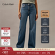 Calvin KleinJeans四季款女士潮流美式復古ck藍色洗水高腰闊腿牛仔褲J224473 1A4-高腰闊腿版-牛仔藍 27 160/68A（1.92尺）64CM