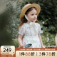 OAK FAMILY夏季女童裝法式女寶寶衣服短袖連衣裙泡泡袖公主裙女童裙子 花夢(mèng)里 110 cm