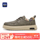 海瀾之家（HLA）男鞋時(shí)尚復古工裝鞋子男士休閑皮鞋HAAXXM3EAX368 卡其色42