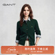 GANT【絞絞者】/甘特2025新款女裝圓領純棉復古風絞花長袖針織開衫 374-墨松綠【開衫】 2XL