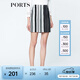 PORTS寶姿  新品商場同款女裝經(jīng)典LOGO提花包臀半裙SN8S018HFD060 白/黑色 S (4)