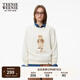 Teenie Weenie小熊女裝時尚衛(wèi)衣秋季簡約印花圓領(lǐng)套頭衫休閑風上衣 象牙白 S (160)