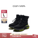 COZY STEPS可至男女款冬季防滑耐磨保暖防寒舒適厚底羊皮毛一體雪地靴 曜石黑（男） 43