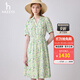 哈吉斯（HAZZYS）女裝 夏款女士清新田園風(fēng)印花連衣裙女AQWSC0BBC20 乳白色IV L (165/88A 40)
