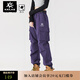凱樂(lè )石戶(hù)外沖鋒衣褲子女春秋冬爬山?jīng)_鋒褲戶(hù)外登山工裝褲男 茄紫色/春秋款 女款 M 100-115斤