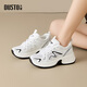 大東老爹鞋女2026春季新款運動(dòng)鞋圓頭厚底休閑鞋網(wǎng)面透氣女鞋子女1316