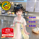 G.DUCKKIDS童裝漢服女童連衣裙夏季公主裙兒童裙子中國風(fēng)古裝襦裙六一表演服 花朵流蘇粉色 100 尺碼2~3歲【 90-100cm】cm