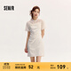 森馬（Semir）連衣裙女肌理吊帶裙小立領(lǐng)泡泡袖罩衫2024夏新款新中式兩件套 米白10301 M 160/84A