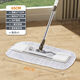 大拖布平板拖把家用一拖凈干濕兩用懶人拖布吸水墩布拖地拖把神器 灰白色【超大面板】 簡易款-迷你平板拖/拼接桿【共1塊拖布】