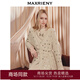 MAXRIENY【商場(chǎng)同款】法式慵懶感開(kāi)衫女25秋款松弛感羊毛混紡外套 燕麥色厚款 S