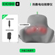CICIDO夕多【熱敷按摩】車(chē)載腰靠電動(dòng)靠墊汽車(chē)靠背枕辦公室頂腰部按摩儀神器 四指熱敷按摩腰墊- 深灰
