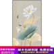 彩象手繪油畫荷花魚新中式大幅掛畫玄關走廊過道現代簡約大芬村裝飾 純手繪油畫+ps材質畫框 胡桃木色畫框+120*240cm
