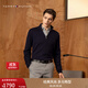 TOMMY HILFIGER25秋冬新款男裝商務(wù)休閑絞花肌理半拉鏈立領(lǐng)羊毛衫針織毛衣 藏青色DW5 S （推薦：120-135斤）