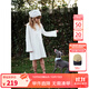 ELLE KIDS童裝 花瓣收邊25春季女童喇叭袖假日風(fēng)鉤針針織微A版連衣裙 本白色 160 (S)