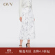 OVV【星辰印花系列】春夏熱賣女裝A字休閑中長半身裙 象牙白22 M