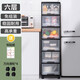 JEKO&JEKO廚房置物架收納碗碟柜餐具雜物夾縫抽屜儲物盒落地帶輪拉籃 6層